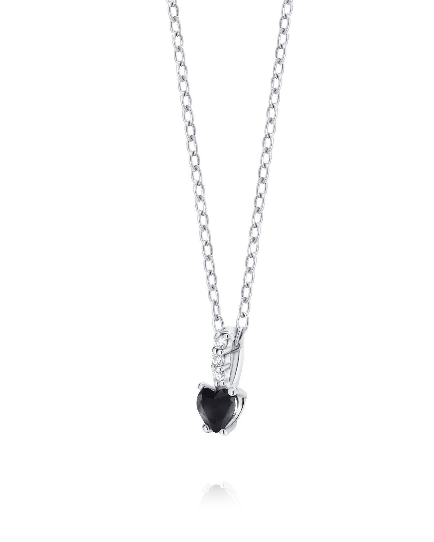 Collana Raffinata con cuore nero  - 3