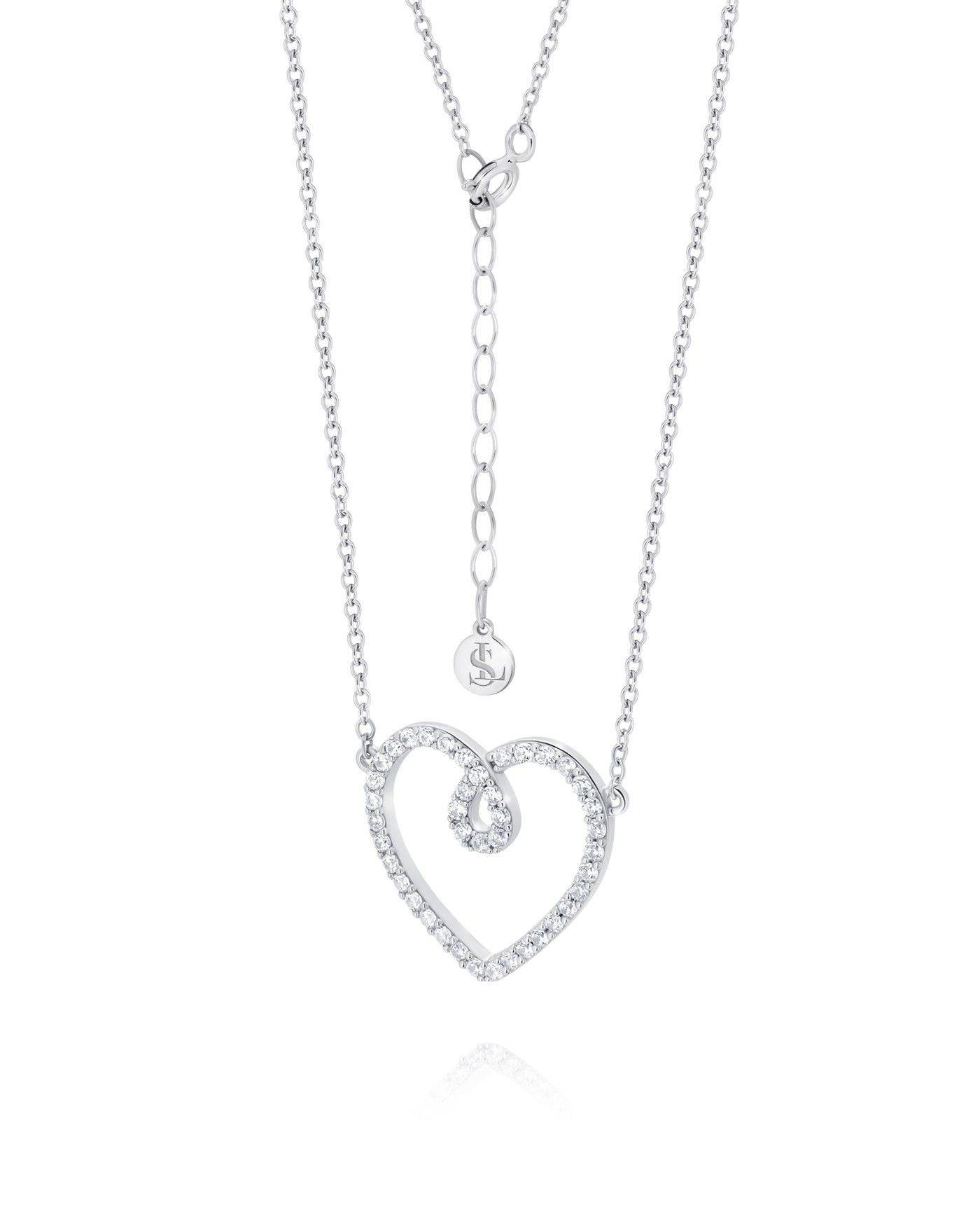 Necklace Eterna White Heart  - 2