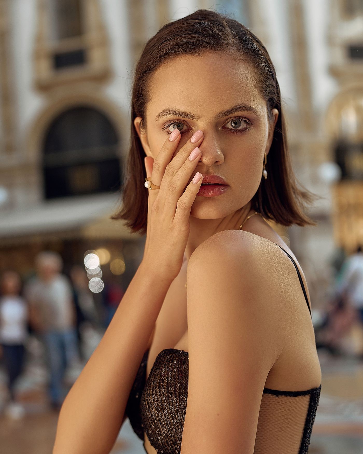 Pozłacany pierścionek z naturalną perłą hodowlaną Fresh Water  - 4