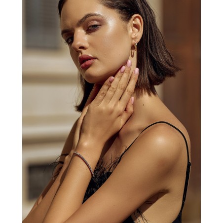 Pozłacana na różowo bransoletka Tennis z białymi cyrkoniami D.2,75mm  - 1