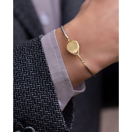 Bracciale Padel X3 in acciaio e oro 9ct  - 2