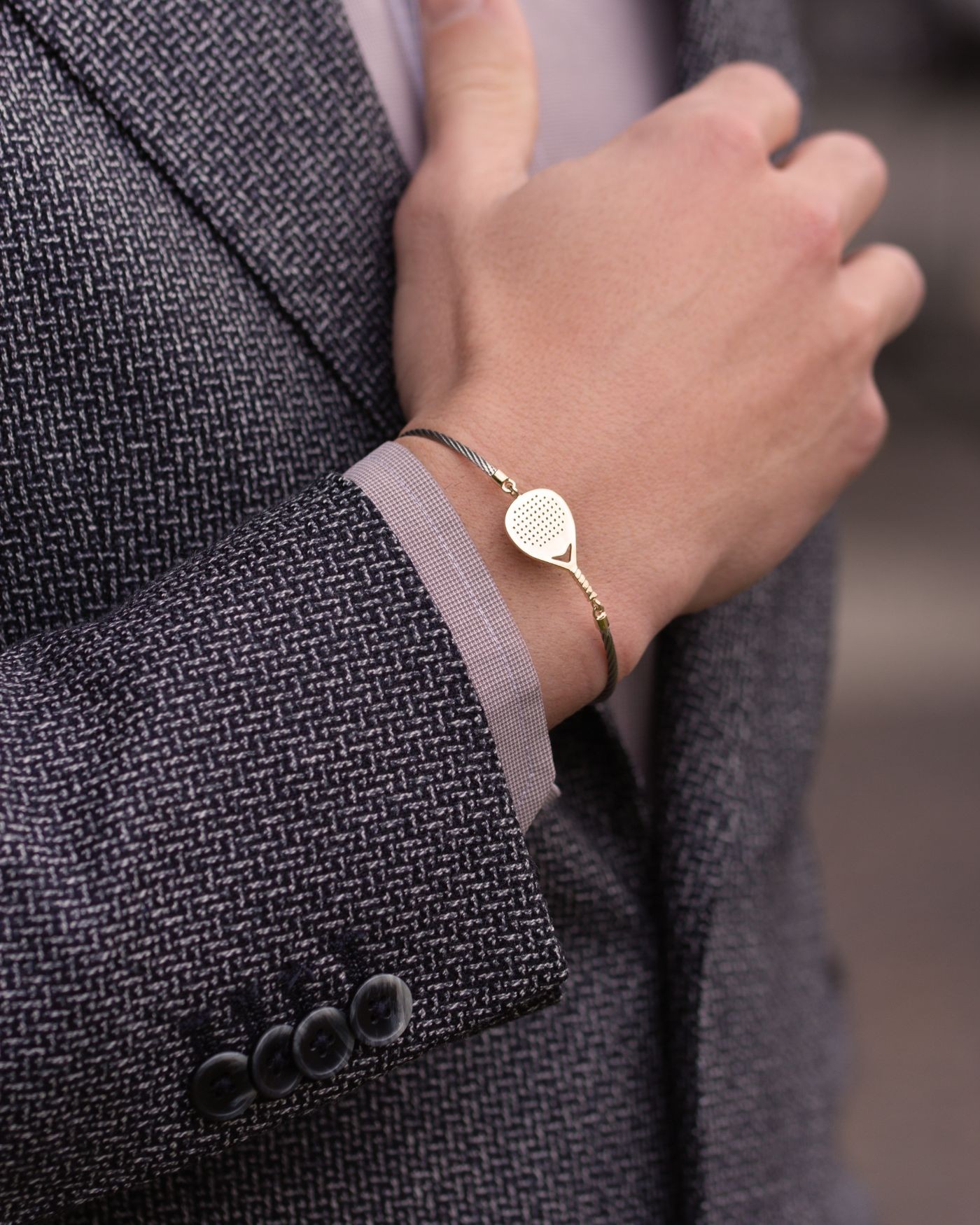 Bransoletka Padel X3 ze stali i 9-karatowego złota  - 3