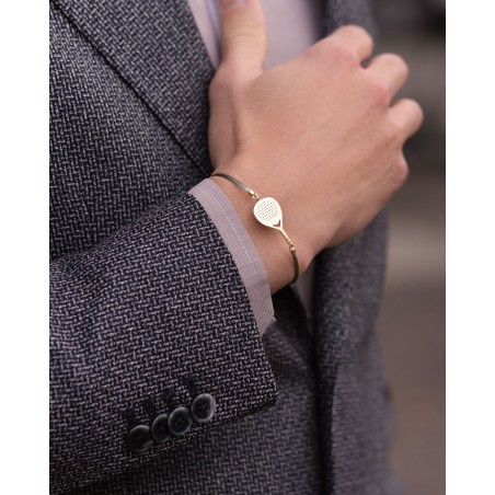 Padel Bracelet X3 in steel & gold 9ct  - 3
