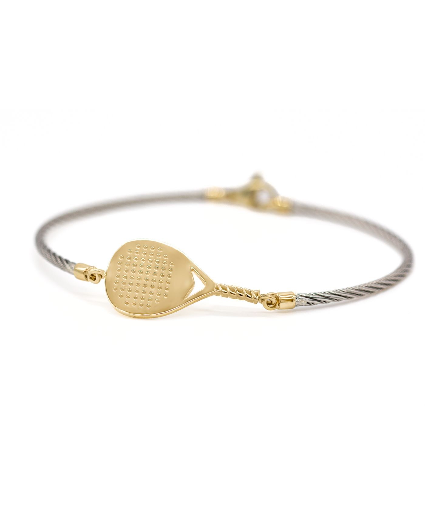 Padel Bracelet X3 in steel & gold 9ct  - 1