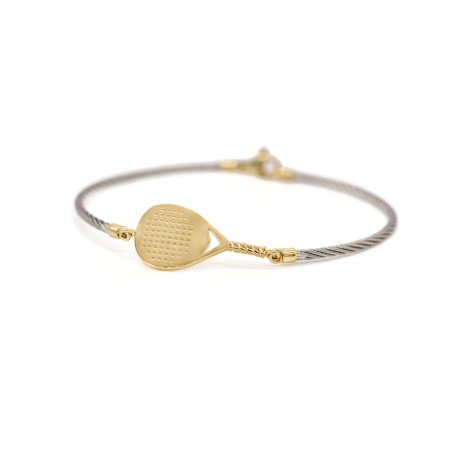 Padel-Armband X3 aus Stahl und Gold 9ct  - 1