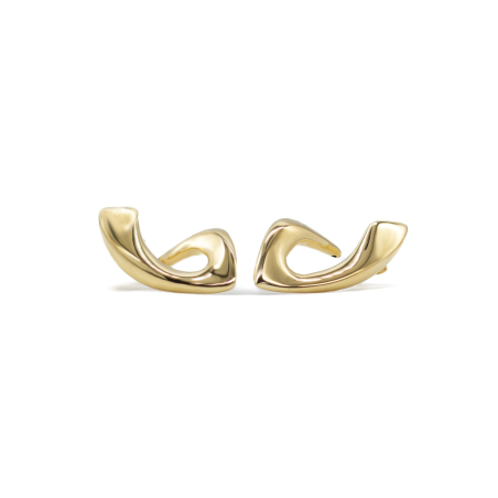 Electroforming Shape Earrings 18k gold-gilded  - 1