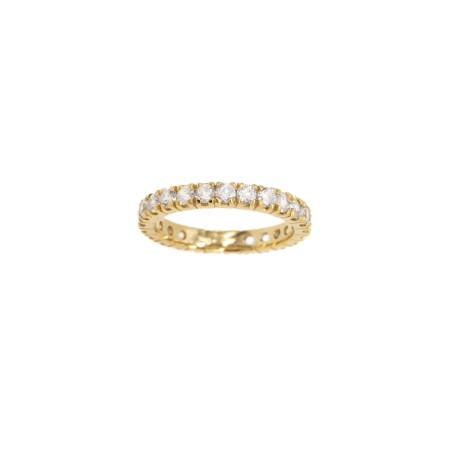 Eternity gold-gilded Ring with white zircons  - 3