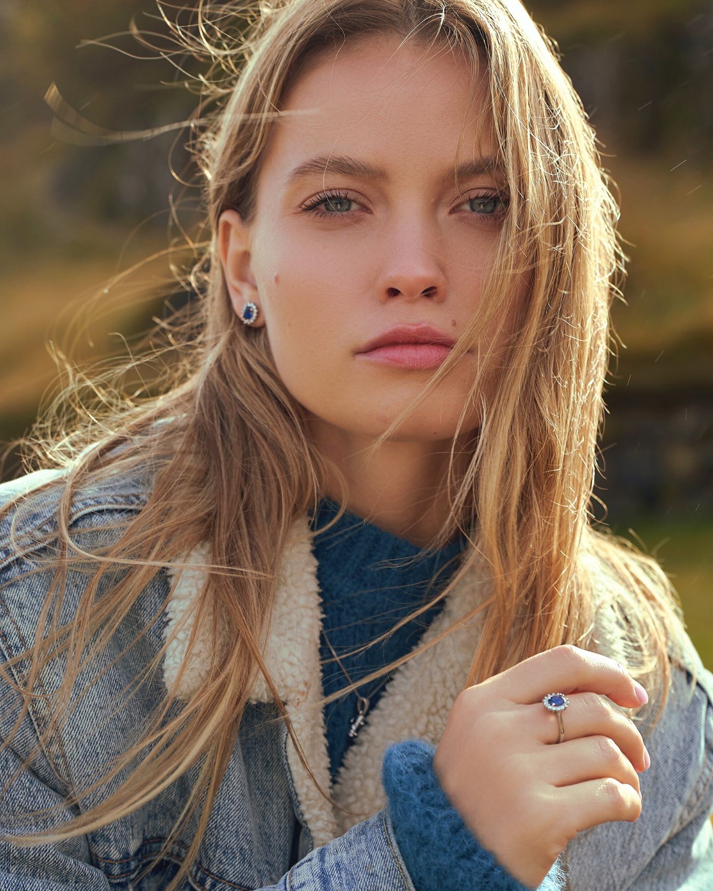 Kate ring in rhodium-plated sterling silver with sapphire zirconias  - 3