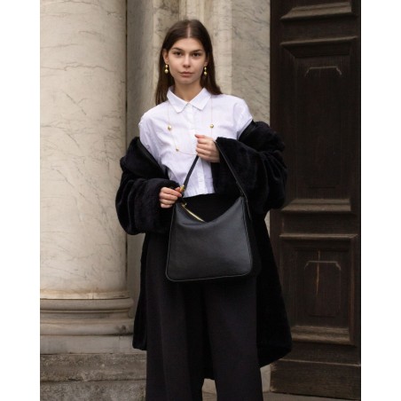 Torebka Shopper nera z włoskiej skóry  - 4