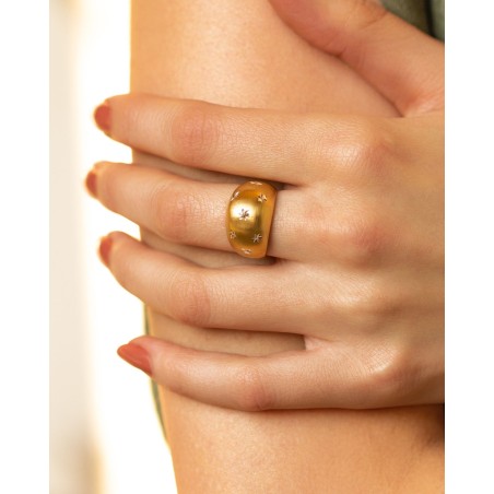 Pierścionek Stellare pozłacany 18k złotem  - 4