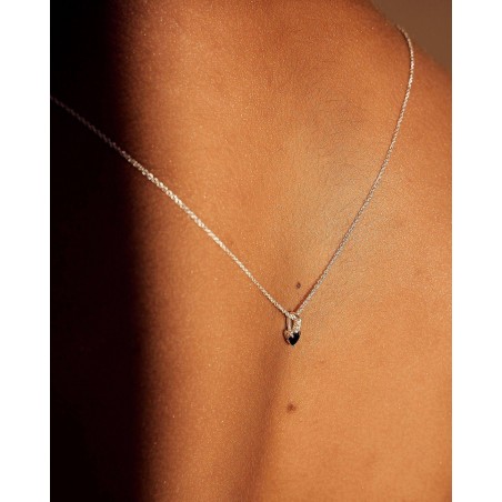 Halskette Raffinata mit schwarzem Herz  - 1