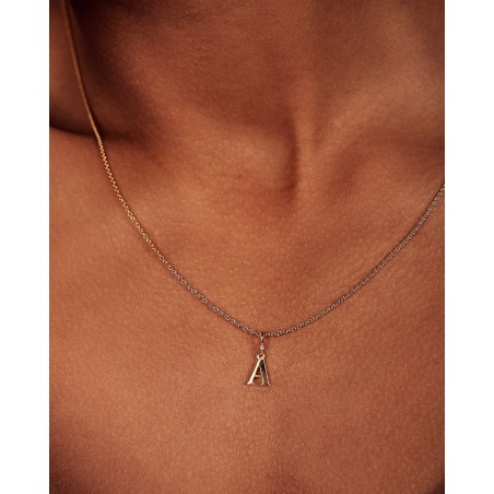 Halskette Alfabeto mit weißer Zirkon  - 2