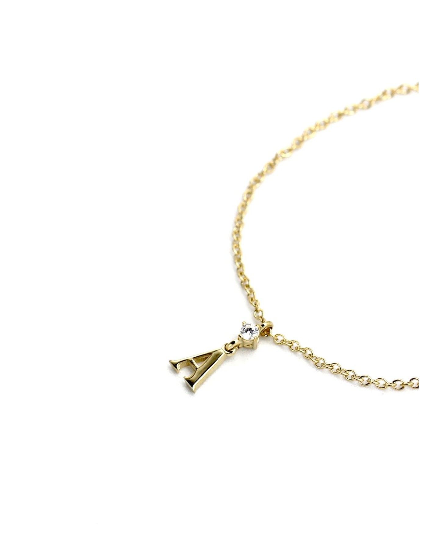 Bracciale Alfabeto con zircone bianco  - 1