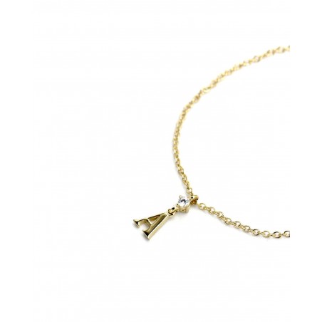 Bracelet Alfabeto with white zirconia  - 1