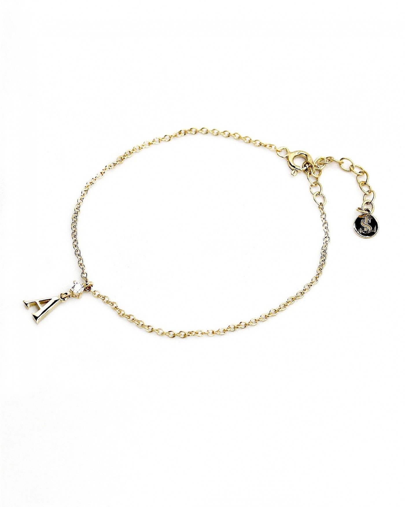 Armband Alfabeto mit weißer Zirkon  - 3