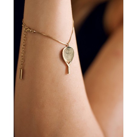 Damen vergoldeter Padel Armband X3  - 4