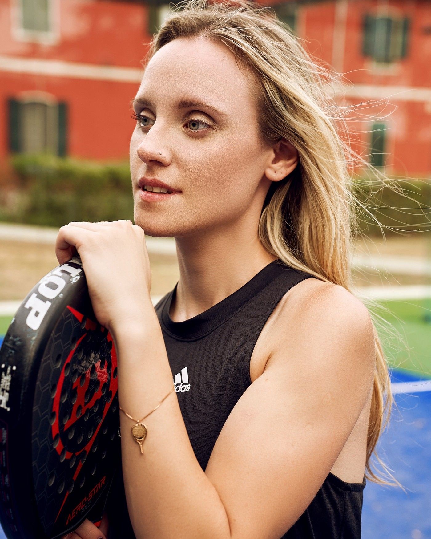 Damen in Rose vergoldeter Padel Armband X3  - 1