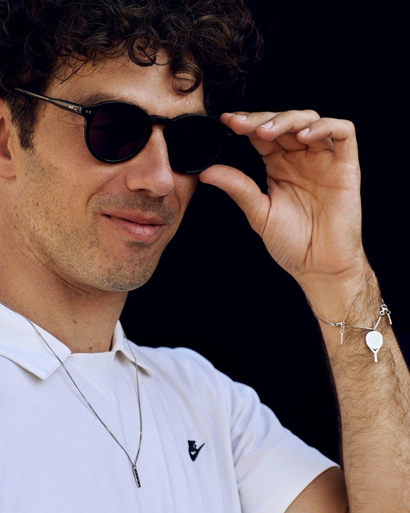 Herren Silber Padel Armband X3  - 1