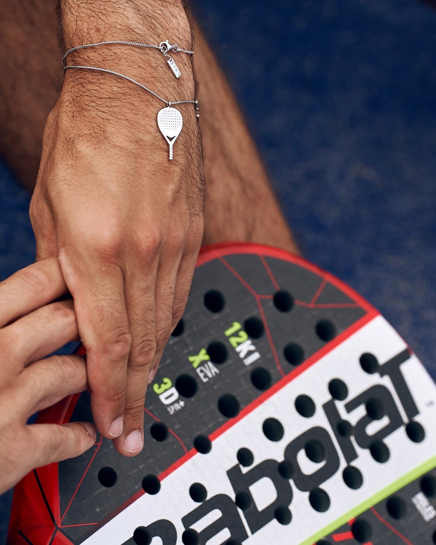 Bracciale Padel X3 da uomo in argento  - 4