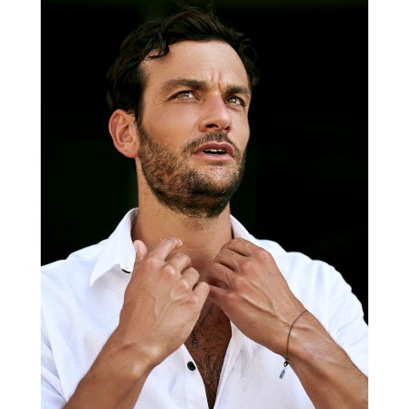 Dunkles Silber Herren Minimal Armband  - 1