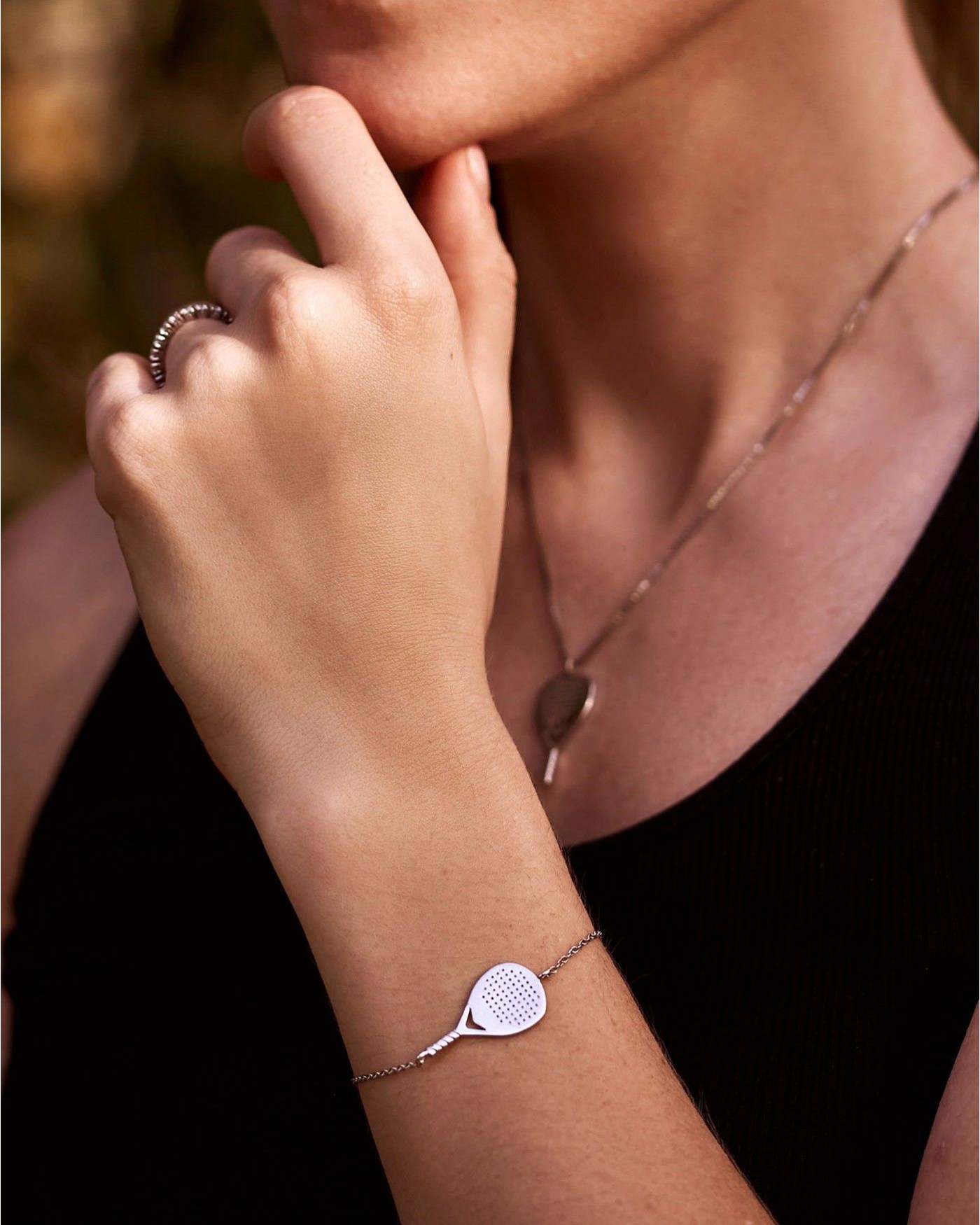 Bransoletka Bandeja X3 z rodowanego srebra unisex  - 5