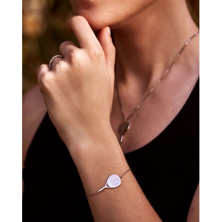 Unisex-Armband Bandeja X3 aus rhodiniertem Silber  - 5