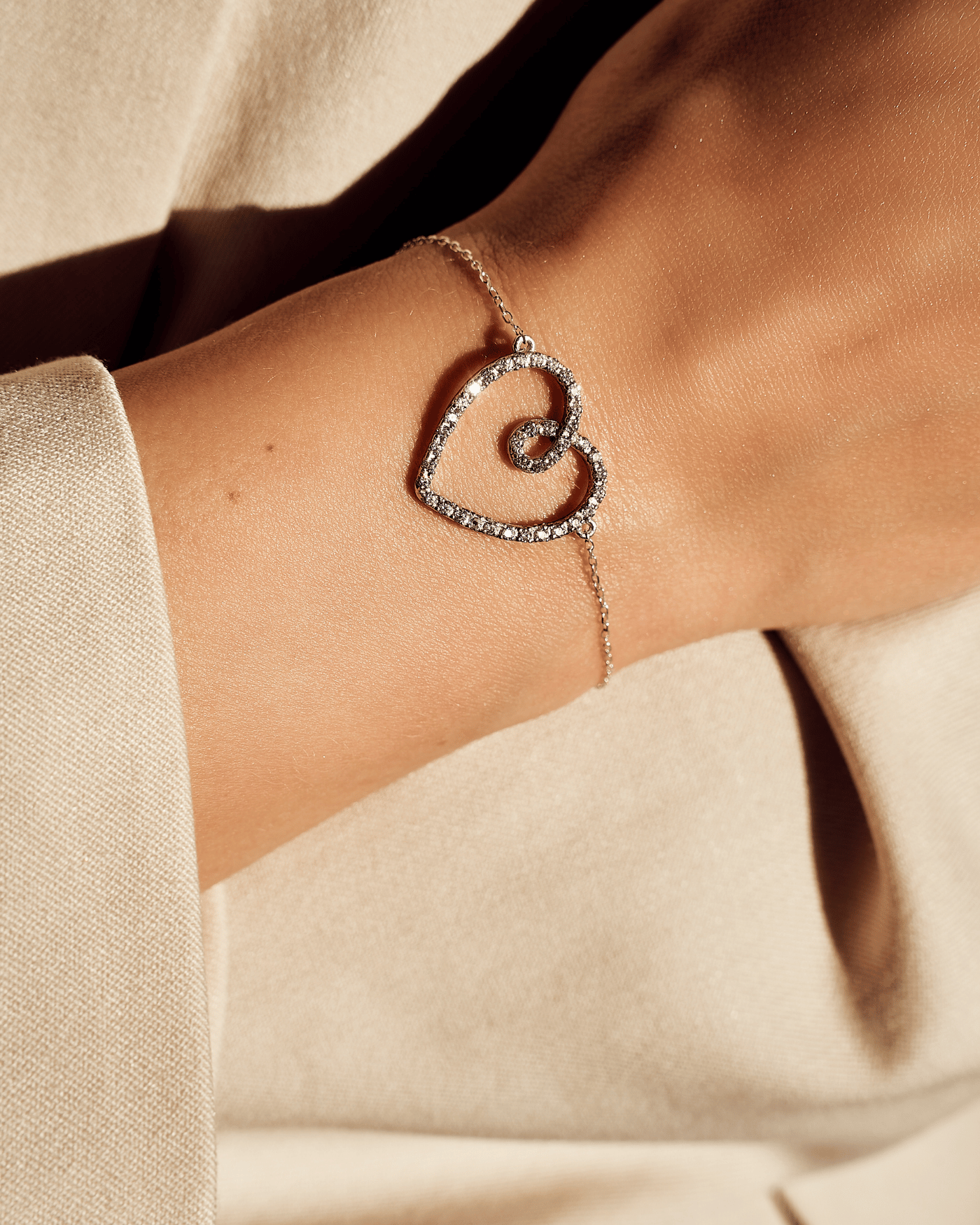 Bracciale Eterna Cuore Bianco  - 1